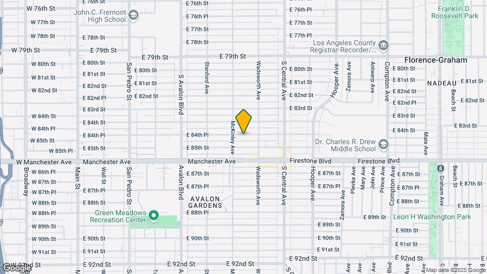 820 E 84th Pl Map and Location Details