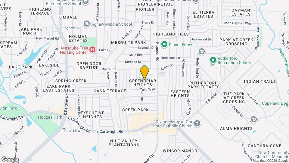 1306 Duvall Dr Map and Location Details