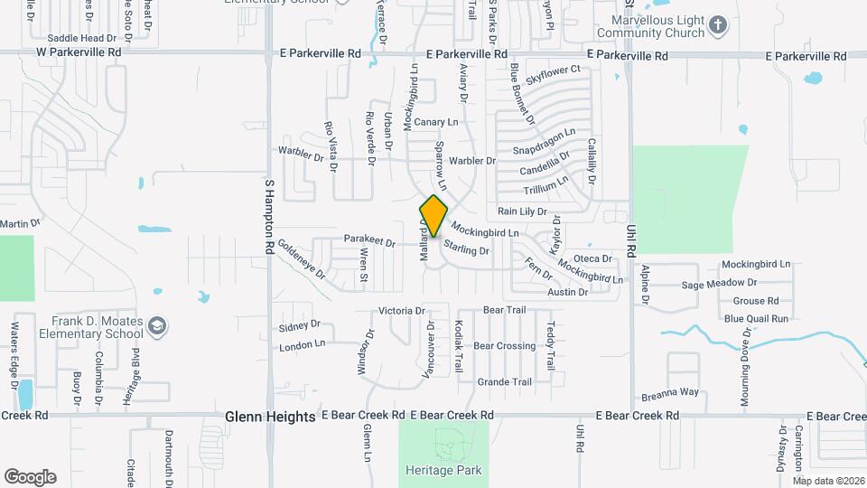 1325 Aviary Dr Map and Location Details