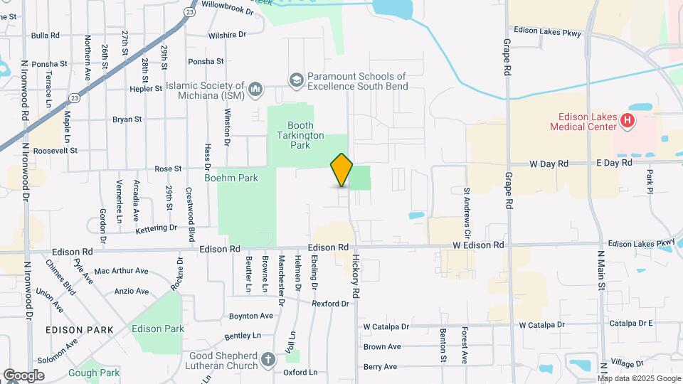 1547 N Hickory Rd Map and Location Details