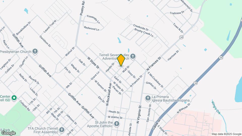 1404 N Rockwall St Map and Location Details