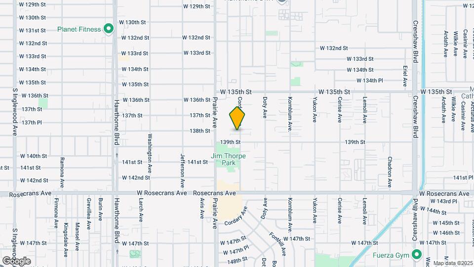13743 Cordary Ave Map and Location Details