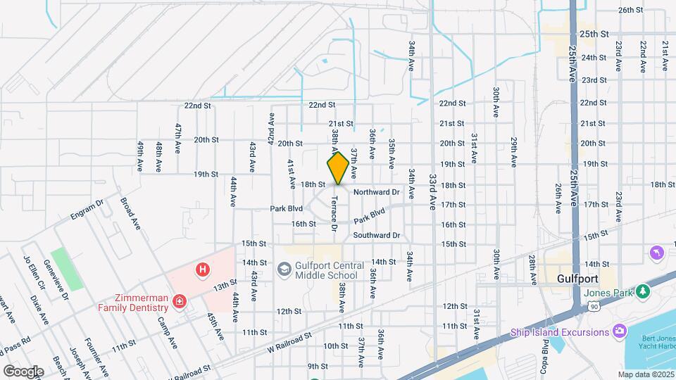 1722 Terrace Dr Map and Location Details
