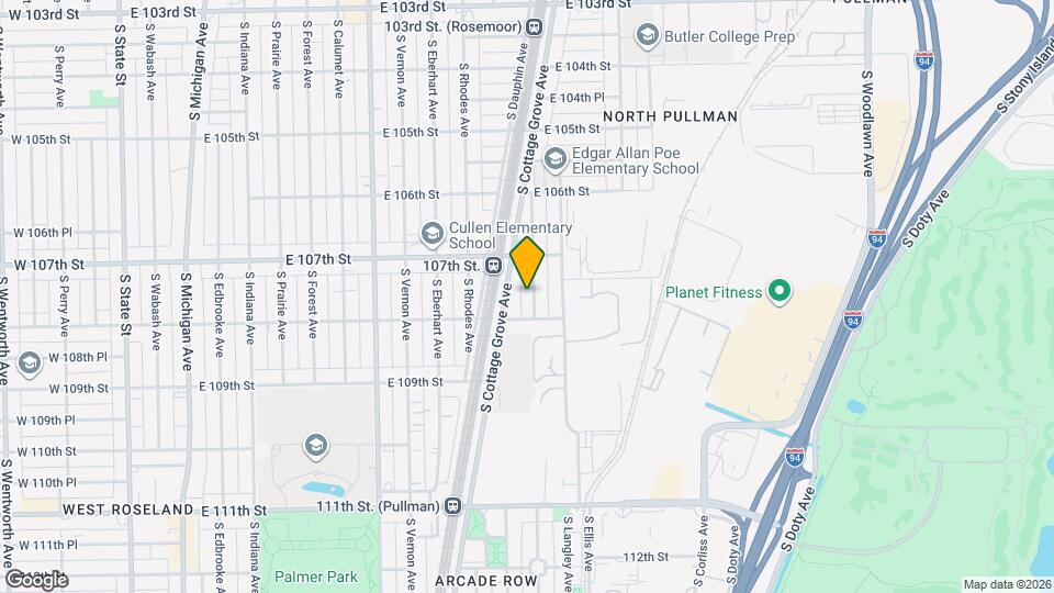 10748 S Champlain Ave Map and Location Details