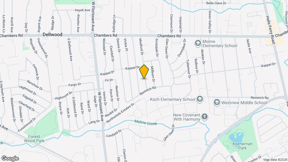 9725 Medford Dr Map and Location Details