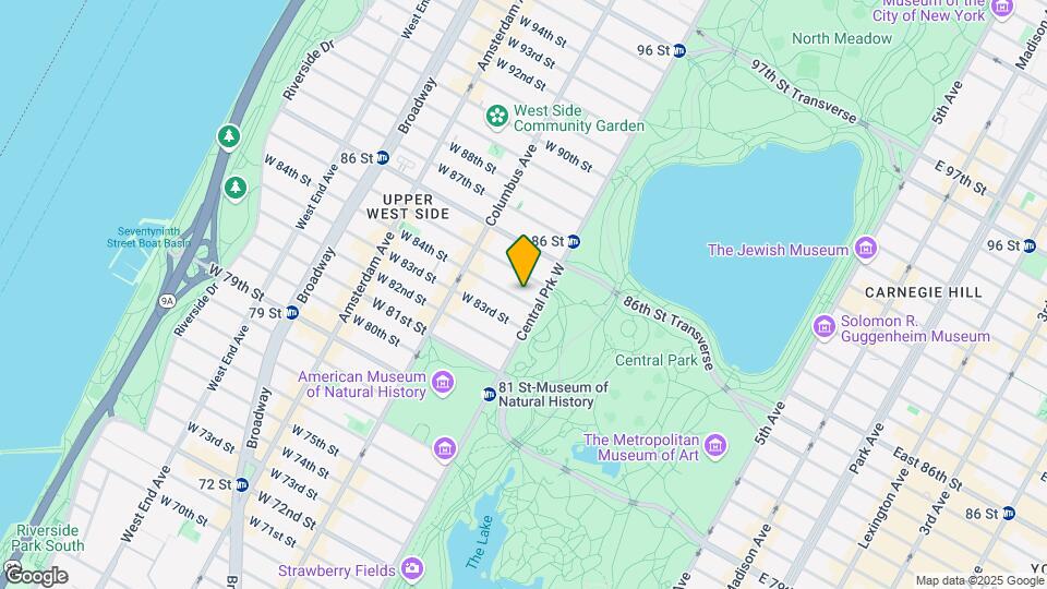 7 West 84th Street Mapa y Detalles de la Ubicación