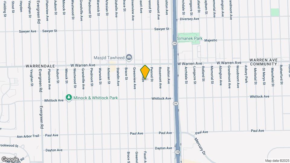 6824 Faust Ave Map and Location Details