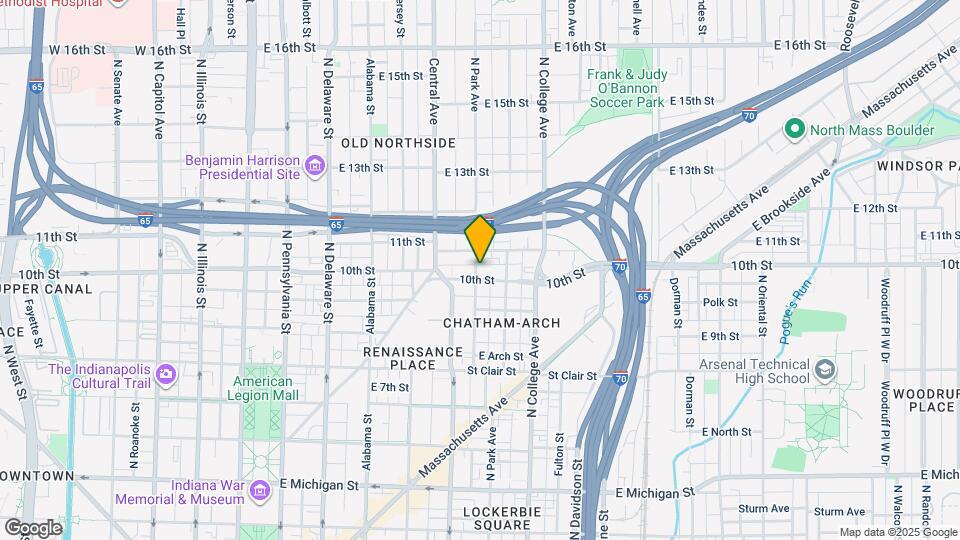 1009 N Park Ave Map and Location Details
