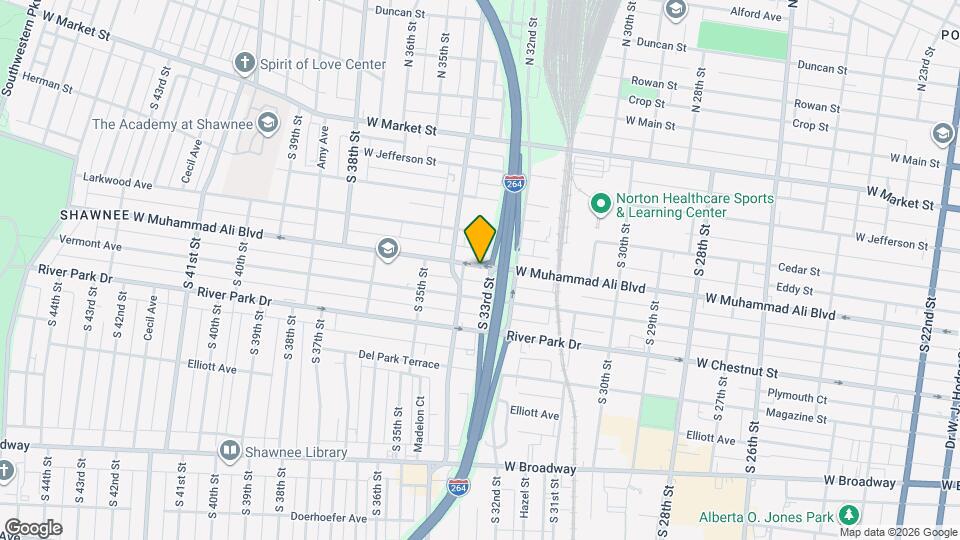 3232 W Muhammad Ali Blvd Map and Location Details