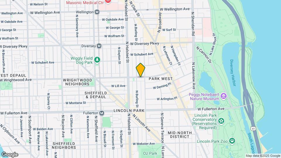 713 W Wrightwood Ave Map and Location Details