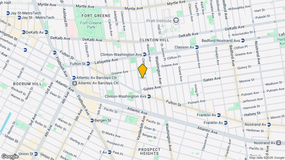 430 Clinton Ave Map and Location Details