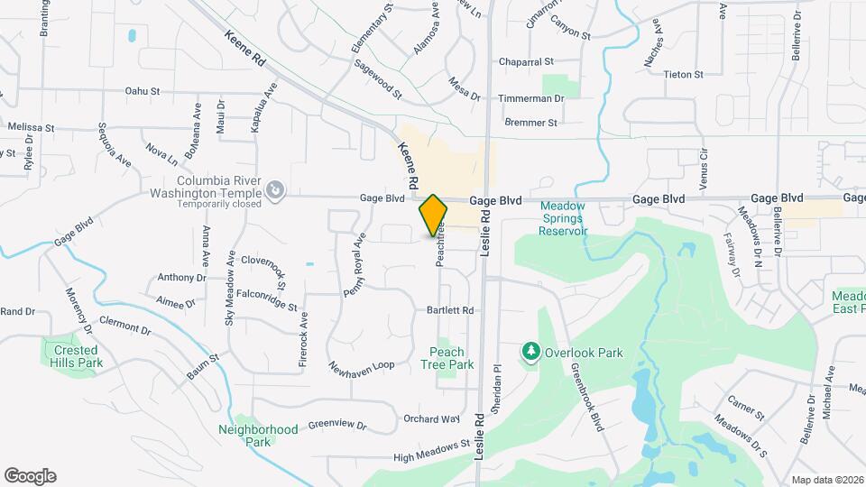 1821 Peachtree Ln Map and Location Details