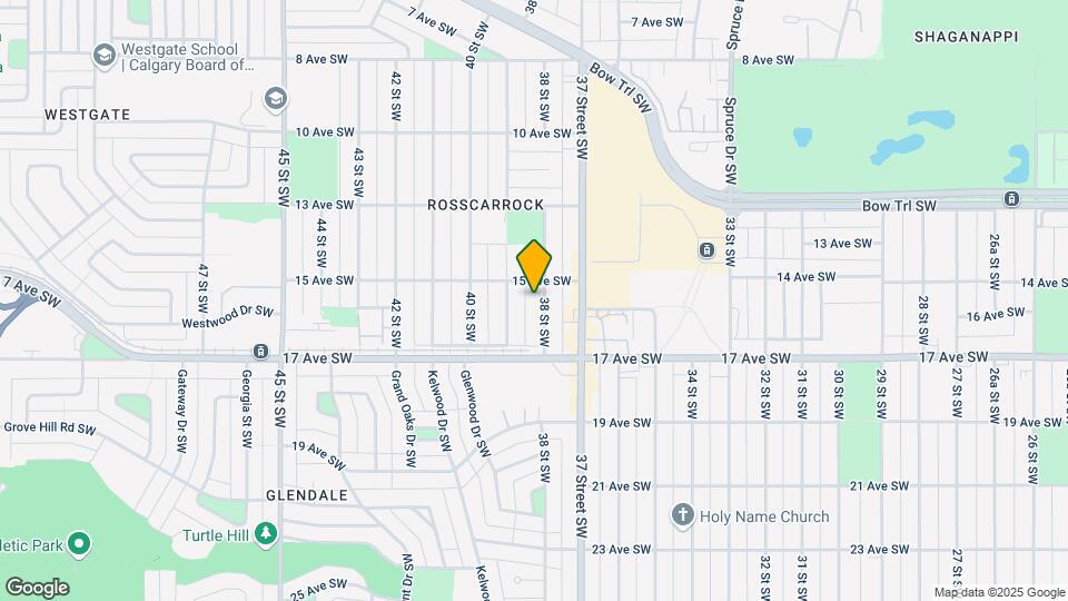 1607 38 St SW Map and Location Details