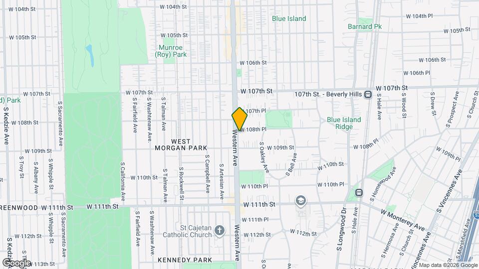 10835 S Western Ave, Unit Apartment 1 bed Map and Location Details