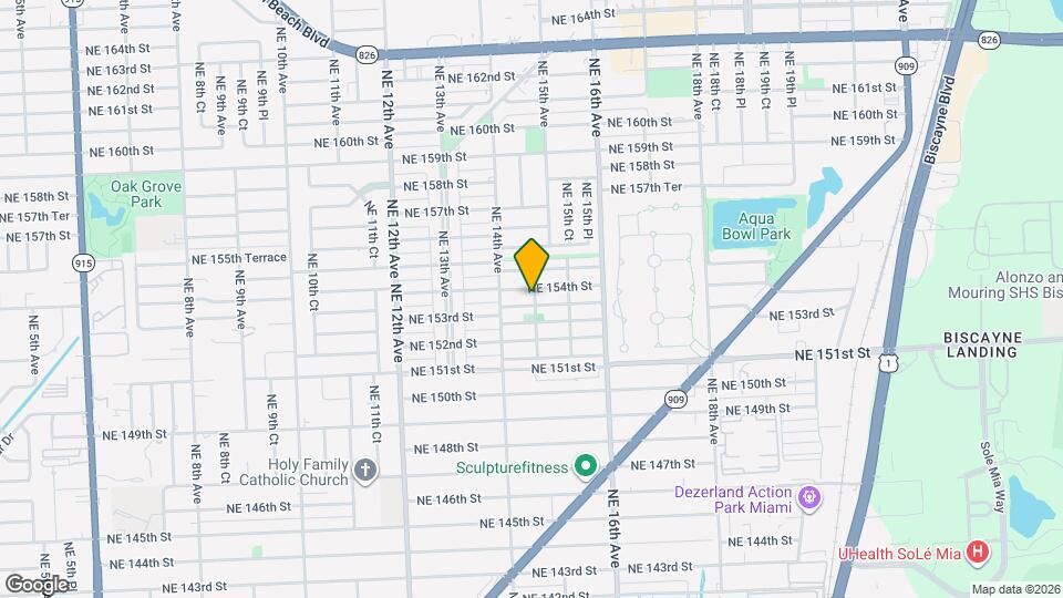 15350 NE 14th Ct Map and Location Details