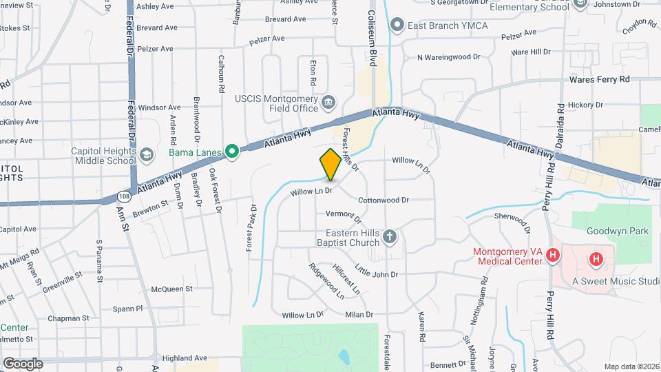 3319 Willow Ln Dr Map and Location Details