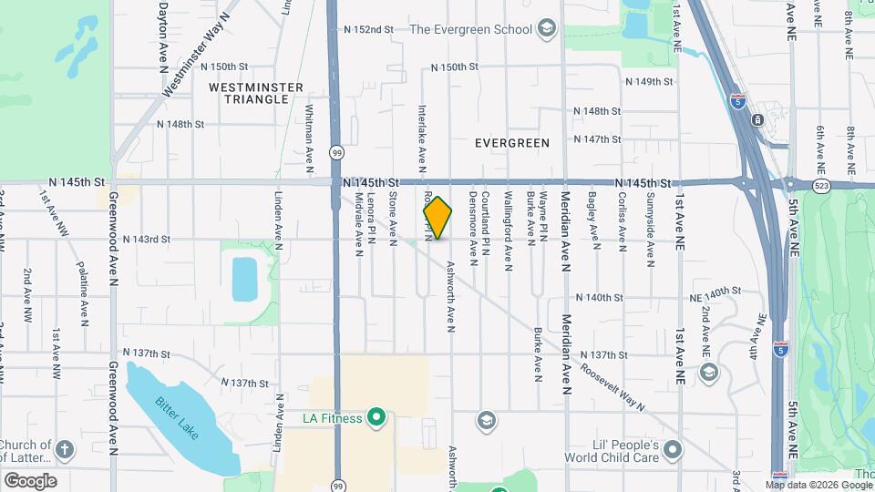 1509 N 143rd St, Unit ADU Map and Location Details