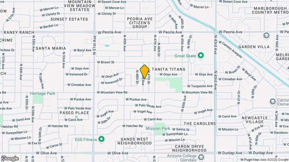 9837 N 48th Ave Map and Location Details