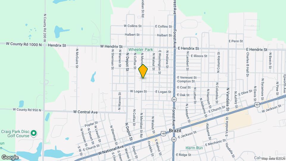 809 N Meridian St Rd Map and Location Details