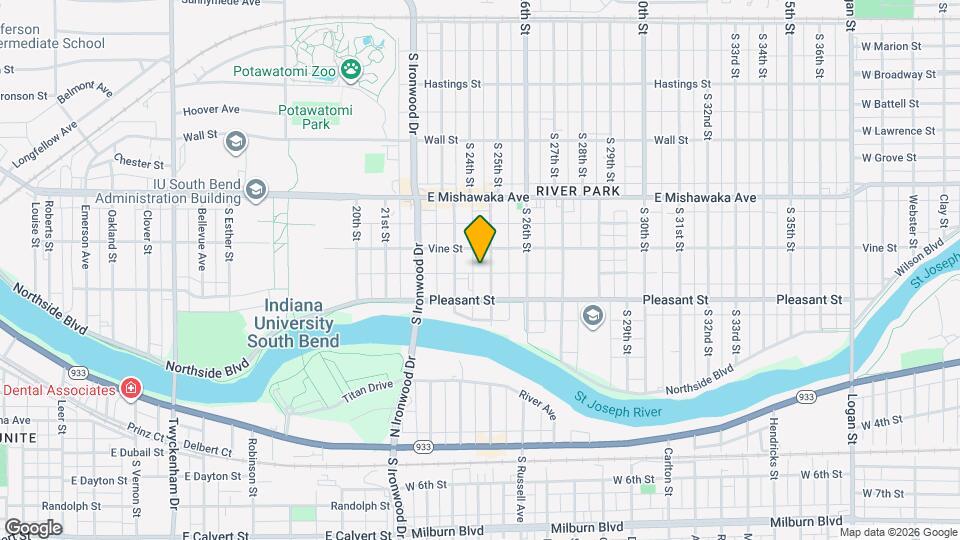 1023 S 25th St Map and Location Details