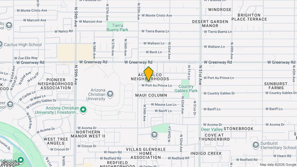 5352 W Port Au Prince Ln Map and Location Details