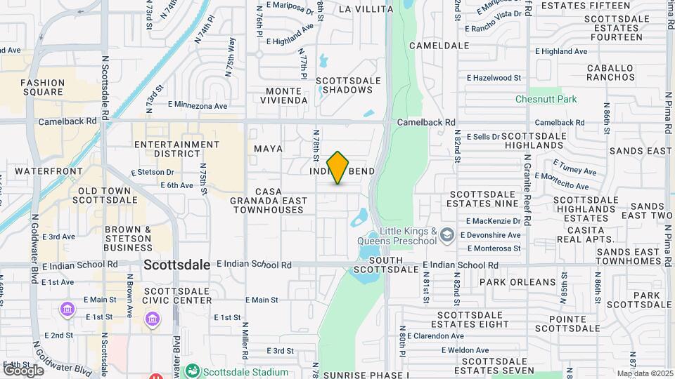 7842 E Glenrosa Ave Map and Location Details