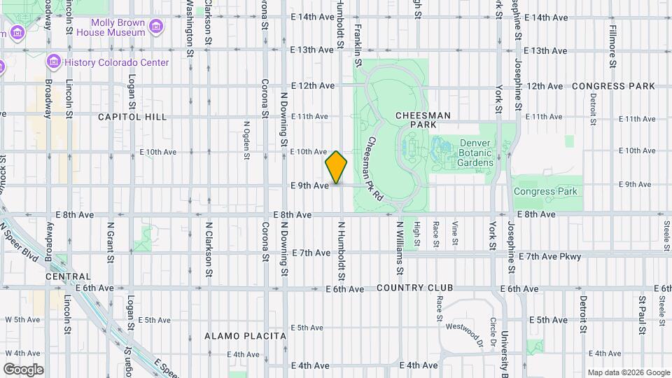 861 N Humboldt St Map and Location Details