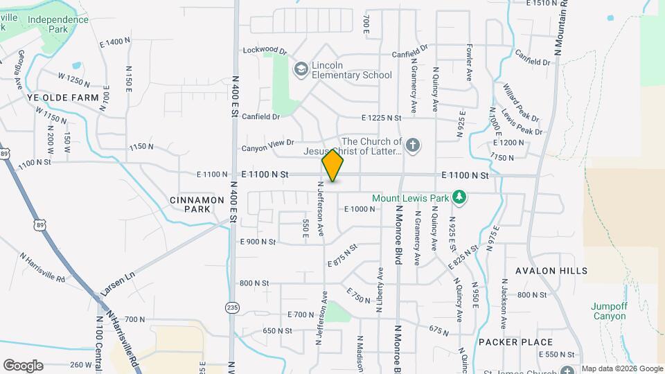 628 E 1050 N St Map and Location Details