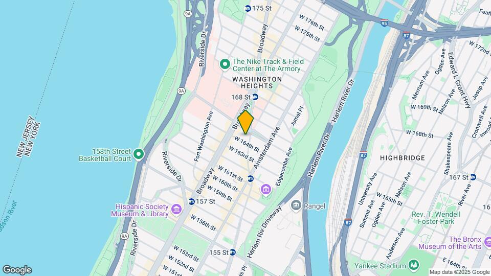545 W 164th St Map and Location Details