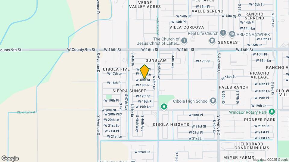 4595 W 18th St Map and Location Details