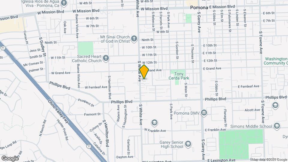 1360 S White Ave Mapa y Detalles de la Ubicación