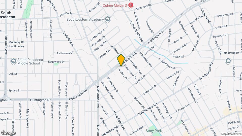 1212 N Story Pl Map and Location Details