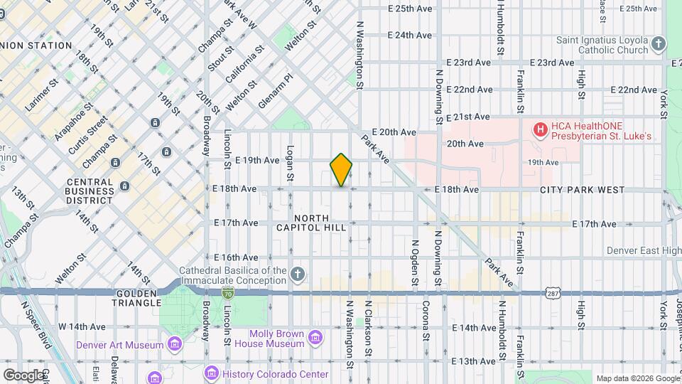 624 E 18th Ave, Unit 4 Map and Location Details