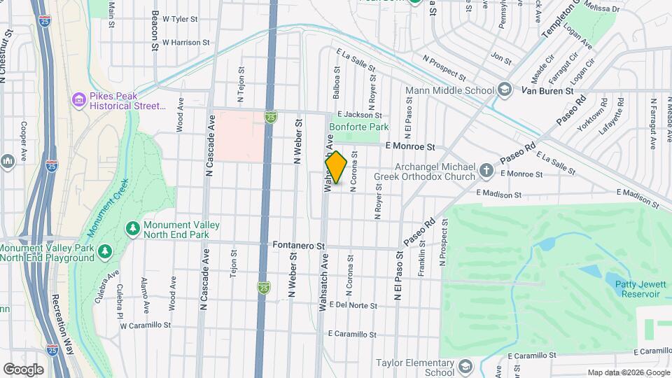 410 E Jefferson St Map and Location Details