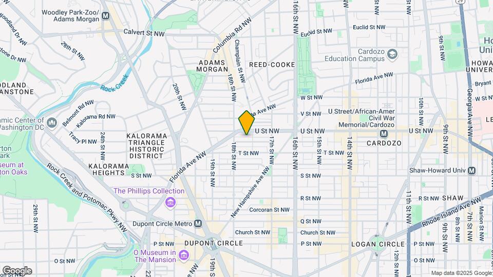 1757 Willard St NW Map and Location Details