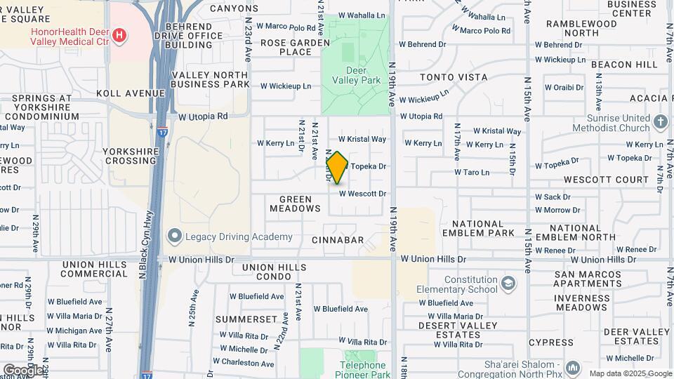 2016 W Wescott Dr Map and Location Details