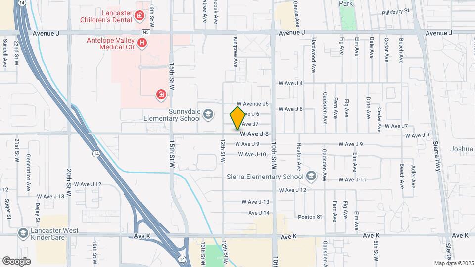 1129 W Avenue J8 Map and Location Details