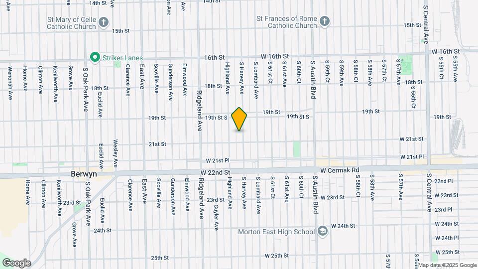 1928 S Harvey Ave Map and Location Details