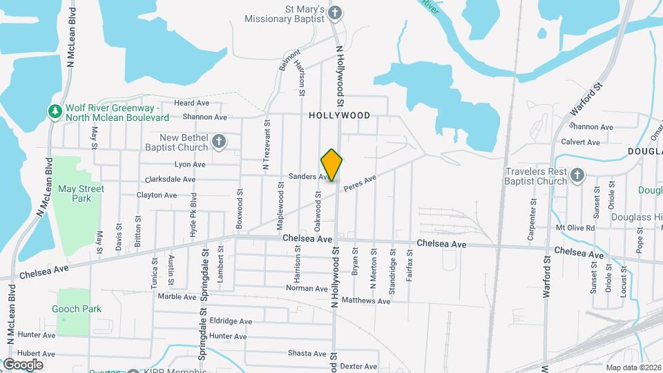 1509 N Hollywood St Map and Location Details