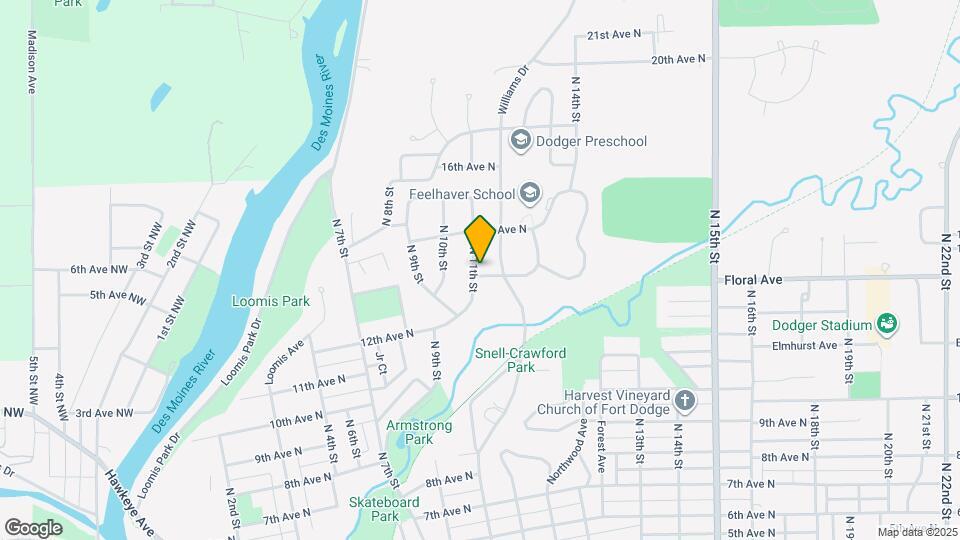 1225 N 11th St Map and Location Details