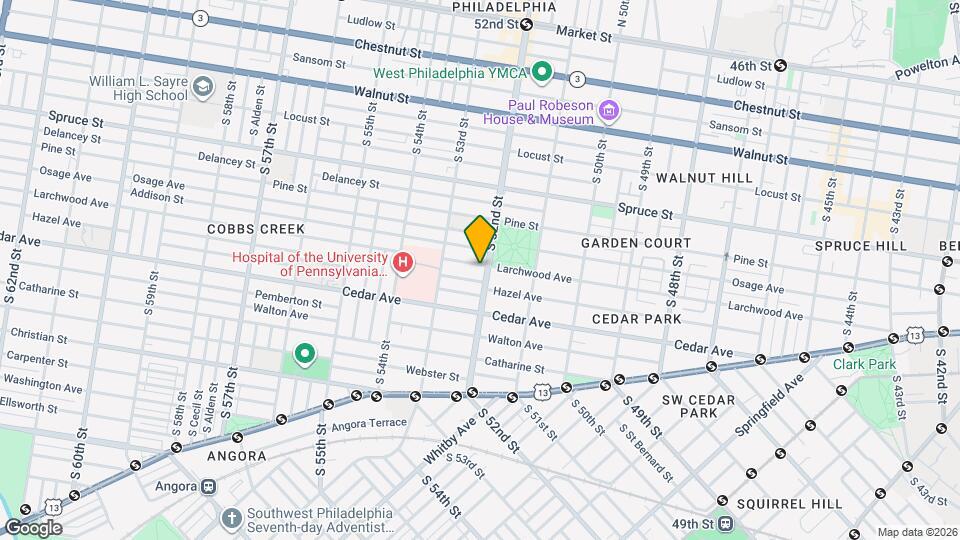 500 S 52nd St Map and Location Details