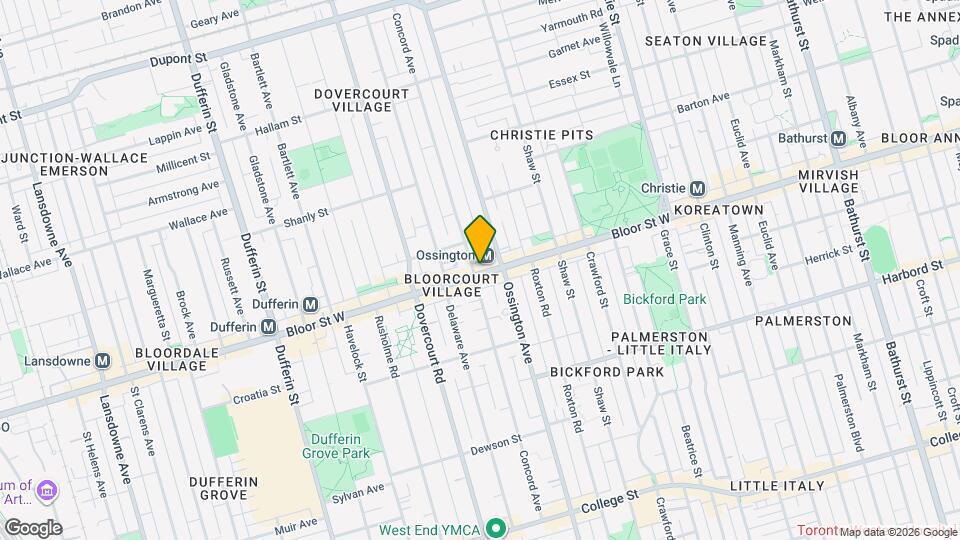 916 Bloor St W Map and Location Details