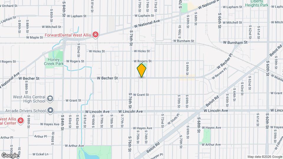 7419-7425 W Becher St Mapa y Detalles de la Ubicación