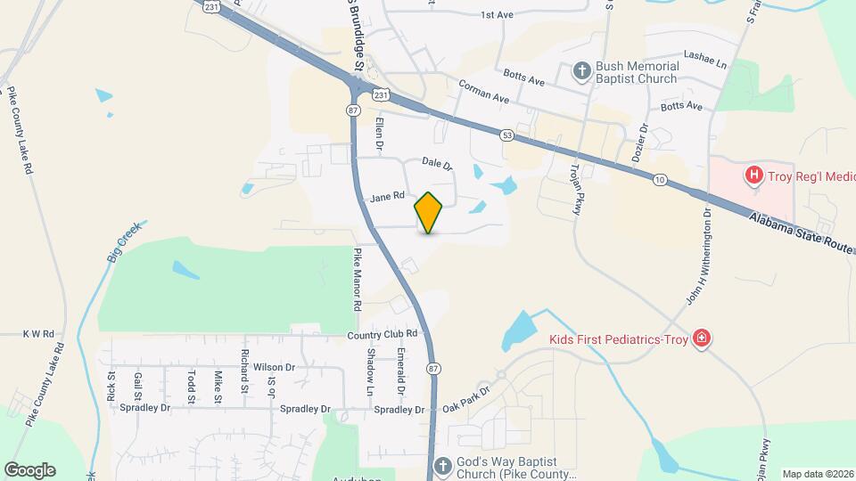 307 Jane Rd Mapa y Detalles de la Ubicación