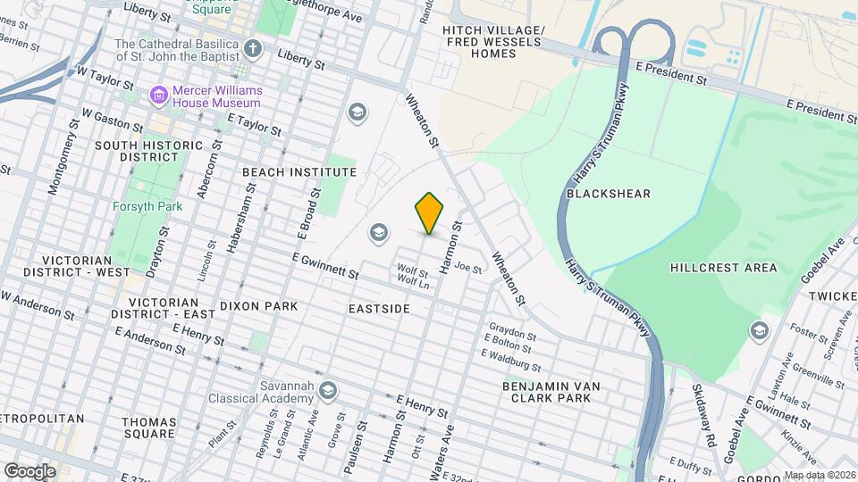 801 Rockefeller St Map and Location Details