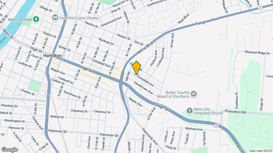 1223 Campbell Ave Map and Location Details