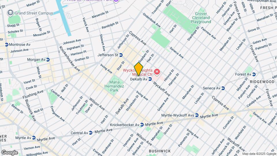1601 DeKalb Ave Map and Location Details