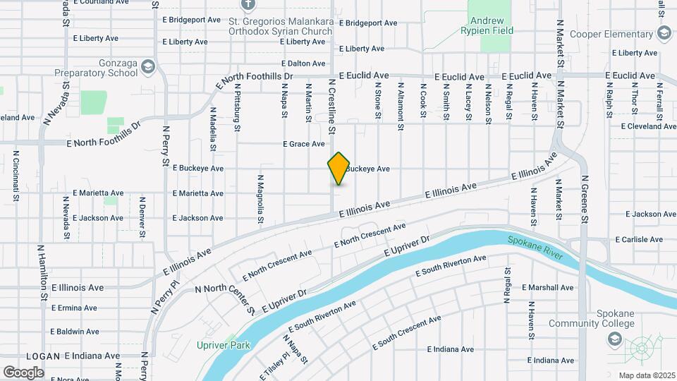 2528 N Crestline St Map and Location Details