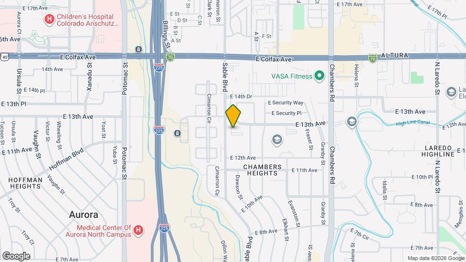 14522 E 13th Ave Map and Location Details