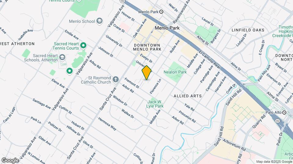 960 Roble Ave Map and Location Details
